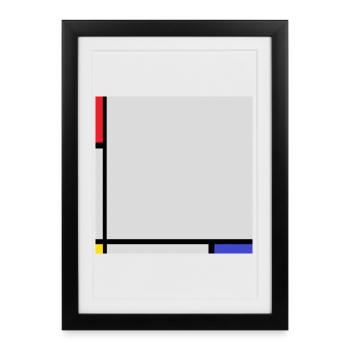 Composition in the style of Mondrian. - Framed poster (27 × 37 cm) - black - Front