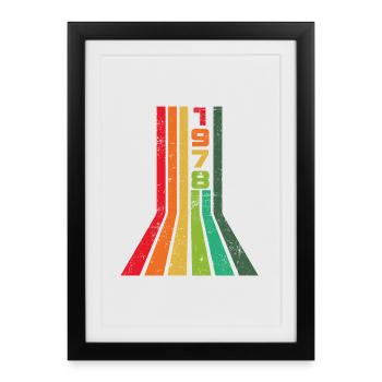 Millésime 1978 - Affiche encadrée (27 × 37 cm) - noir - Devant