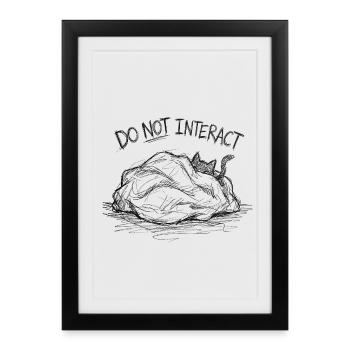 Do Not Interact – Sketch - Framed poster (27 × 37 cm) - black - Front