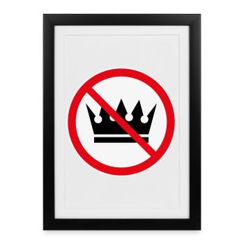 No Kings! (Protest Design / 3C) - Framed poster (27 × 37 cm) - black - Front