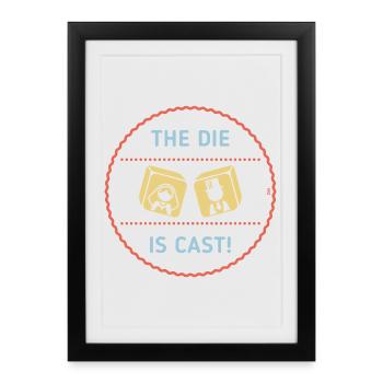 Le sort est jeté ! (Patch de fin de jeu de fête de garçon / 3C) - Affiche encadrée (27 × 37 cm) - noir - Devant