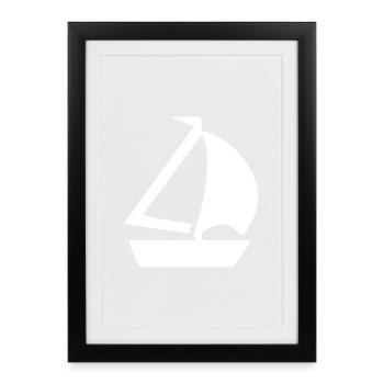 Voile - Affiche encadrée (27 × 37 cm) - noir - Devant