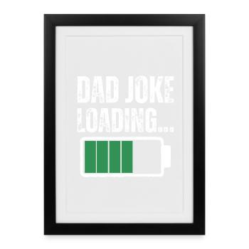 blague de papa - Affiche encadrée (27 × 37 cm) - noir - Devant