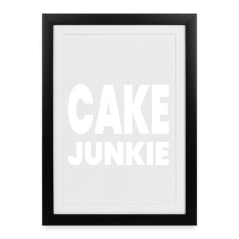 Gâteau - Affiche encadrée (27 × 37 cm) - noir - Devant