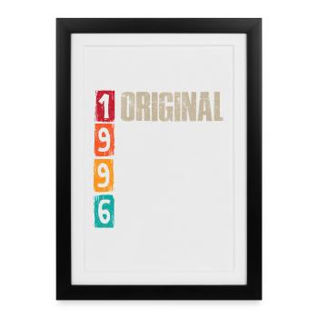 Millésime 1996 - Affiche encadrée (27 × 37 cm) - noir - Devant