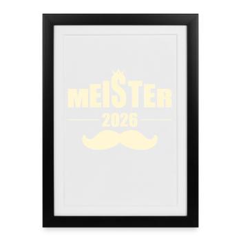Graduation 2026 Master Craftsman's Examinations - Mustache - Framed poster (27 × 37 cm) - black - Front