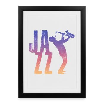 Jazz Retro - Framed poster (27 × 37 cm) - black - Front
