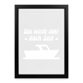 Motorboot - Gerahmtes Poster (27 × 37 cm) - Schwarz - Vorne