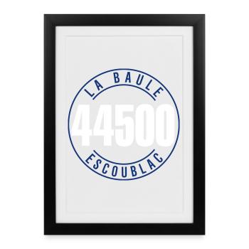 La Baule Escoublac 44500 - Affiche encadrée (27 × 37 cm) - noir - Devant