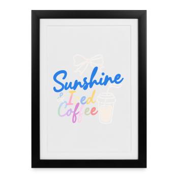 Vacances d’été au soleil - Affiche encadrée (27 × 37 cm) - noir - Devant