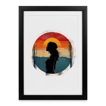 Sun Girl 01 - Framed poster (27 × 37 cm) - black - Front