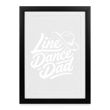 Style de chapeau de Papa Cowboy en danse en ligne - Affiche encadrée (27 × 37 cm) - noir - Devant