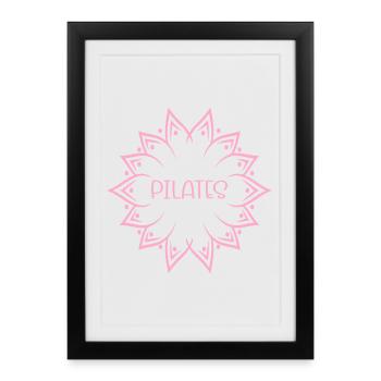 Fleur de Pilates - Affiche encadrée (27 × 37 cm) - noir - Devant