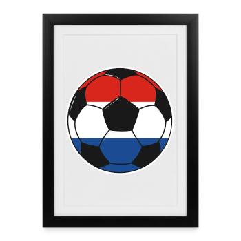 Fußballmannschaft Niederlande - Gerahmtes Poster (27 × 37 cm) - Schwarz - Vorne