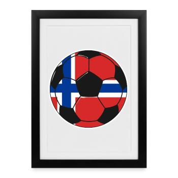 Équipe de football de Norvège - Affiche encadrée (27 × 37 cm) - noir - Devant