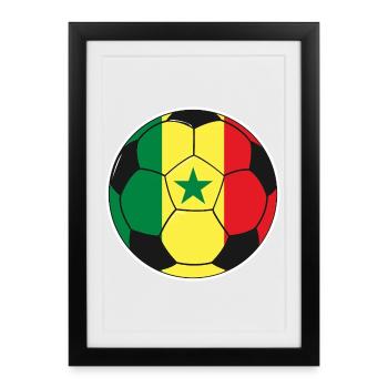 Équipe de football du Sénégal - Affiche encadrée (27 × 37 cm) - noir - Devant