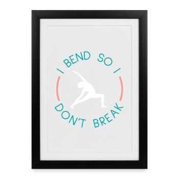 Yoga - Affiche encadrée (27 × 37 cm) - noir - Devant