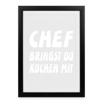 Chef - Gerahmtes Poster (27 × 37 cm) - Schwarz - Vorne