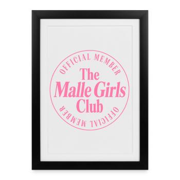 Membre officiel du Malle 2026 The Malle Girls Club - Affiche encadrée (27 × 37 cm) - noir - Devant