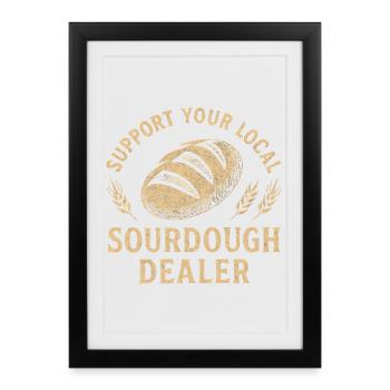 Baking Baker Baker Sourdough Bread Gift Idea - Framed poster (27 × 37 cm) - black - Front