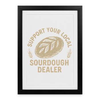 Baking Baker Baker Sourdough Bread Gift Idea - Framed poster (27 × 37 cm) - black - Front