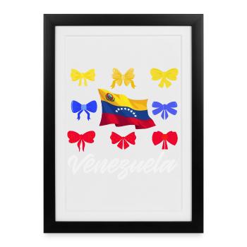 Venezuela Flagge Stolz & Heimat Venezuela - Gerahmtes Poster (27 × 37 cm) - Schwarz - Vorne