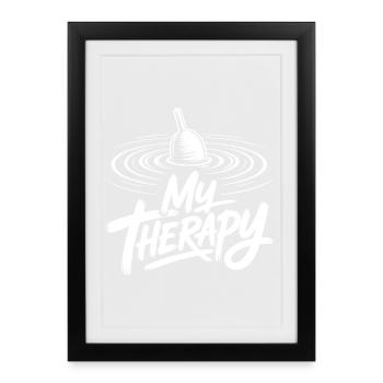 Fishing Therapy - Framed poster (27 × 37 cm) - black - Front