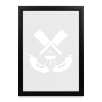 Grill - Framed poster (27 × 37 cm) - black - Front