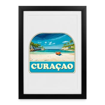 Curacao - Framed poster (27 × 37 cm) - black - Front