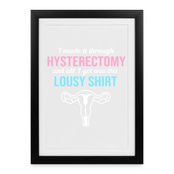 Hystérectomie ovarienne Utérus Utérus - Affiche encadrée (27 × 37 cm) - noir - Devant