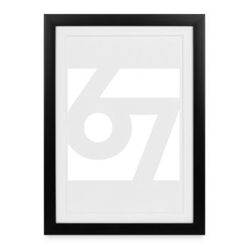 67 "Six Seven" Block Style - Framed poster (27 × 37 cm) - black - Front