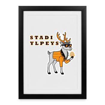 Helsinki Finlande Île de Renne de luxe Cloudberry - Affiche encadrée (27 × 37 cm) - noir - Devant