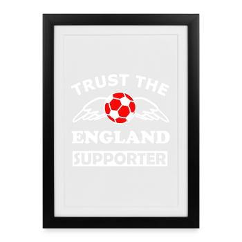 Wingball des supporters anglais - Affiche encadrée (27 × 37 cm) - noir - Devant