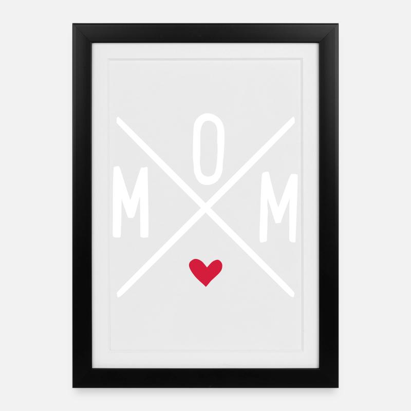 Maman - Affiche encadrée (27 × 37 cm) - noir