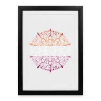 mandala-lesbian - Framed poster (27 × 37 cm) - black - Front