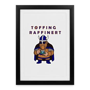 Oslo Norway Warrior Viking Coffee Culture - Affiche encadrée (27 × 37 cm) - noir - Devant