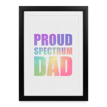 Proud Spectrum Dad - Framed poster (27 × 37 cm) - black - Front