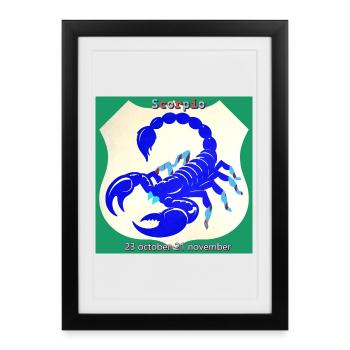 scorpion - Affiche encadrée (27 × 37 cm) - noir - Devant