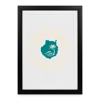 Gran Canaria Summer Vacation 2026 – Island Vibes - Framed poster (27 × 37 cm) - black - Front