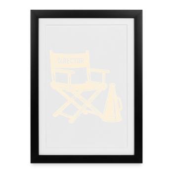 Director Director's Chair for Cinema Fans - Framed poster (27 × 37 cm) - black - Front