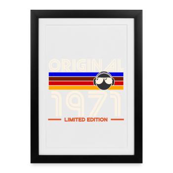 Original 1971 Retro Edition Tee - Affiche encadrée (27 × 37 cm) - noir - Devant