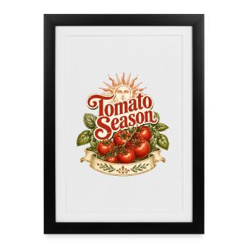 Tomato season - Framed poster (27 × 37 cm) - black - Front