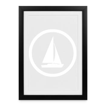 Voile - Affiche encadrée (27 × 37 cm) - noir - Devant