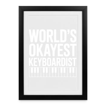 Le claviériste le plus correctif du monde - Affiche encadrée (27 × 37 cm) - noir - Devant