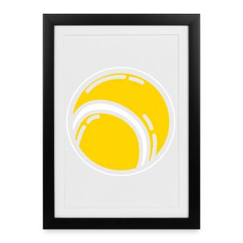 Tennis - Affiche encadrée (27 × 37 cm) - noir - Devant