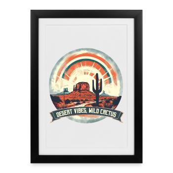 Atmossphères du désert - Affiche encadrée (27 × 37 cm) - noir - Devant