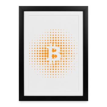 Bitcoin, idée cadeau Bitcoiner - Affiche encadrée (27 × 37 cm) - noir - Devant