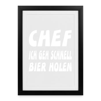 Chef - Gerahmtes Poster (27 × 37 cm) - Schwarz - Vorne