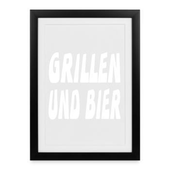 Grillen - Gerahmtes Poster (27 × 37 cm) - Schwarz - Vorne
