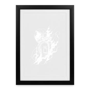 Astronaut between stardust and eternity - Framed poster (27 × 37 cm) - black - Front